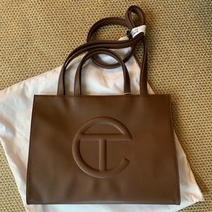 Telfar Medium Shopping Tote- Chocolate